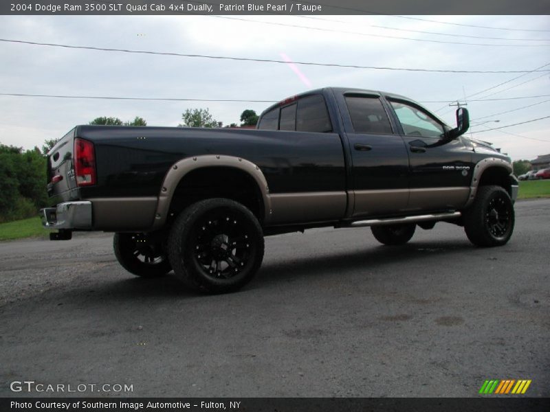 Patriot Blue Pearl / Taupe 2004 Dodge Ram 3500 SLT Quad Cab 4x4 Dually