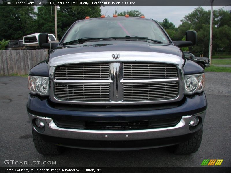 Patriot Blue Pearl / Taupe 2004 Dodge Ram 3500 SLT Quad Cab 4x4 Dually