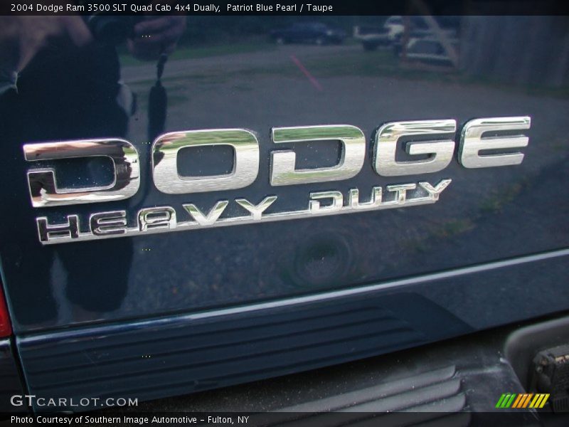 Patriot Blue Pearl / Taupe 2004 Dodge Ram 3500 SLT Quad Cab 4x4 Dually