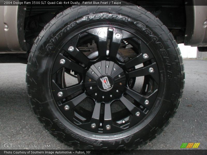 Patriot Blue Pearl / Taupe 2004 Dodge Ram 3500 SLT Quad Cab 4x4 Dually