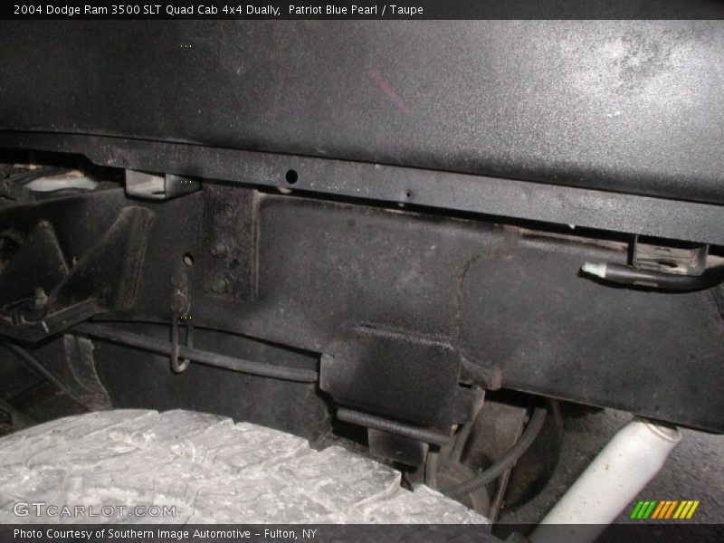 Patriot Blue Pearl / Taupe 2004 Dodge Ram 3500 SLT Quad Cab 4x4 Dually