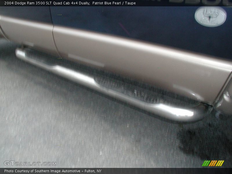 Patriot Blue Pearl / Taupe 2004 Dodge Ram 3500 SLT Quad Cab 4x4 Dually