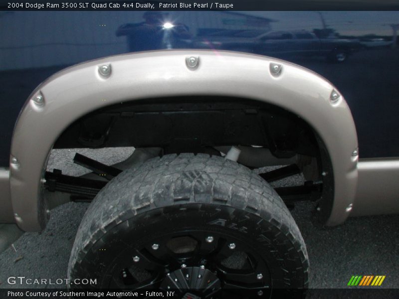 Patriot Blue Pearl / Taupe 2004 Dodge Ram 3500 SLT Quad Cab 4x4 Dually