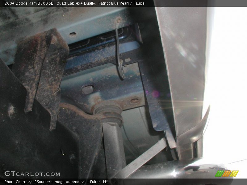 Patriot Blue Pearl / Taupe 2004 Dodge Ram 3500 SLT Quad Cab 4x4 Dually