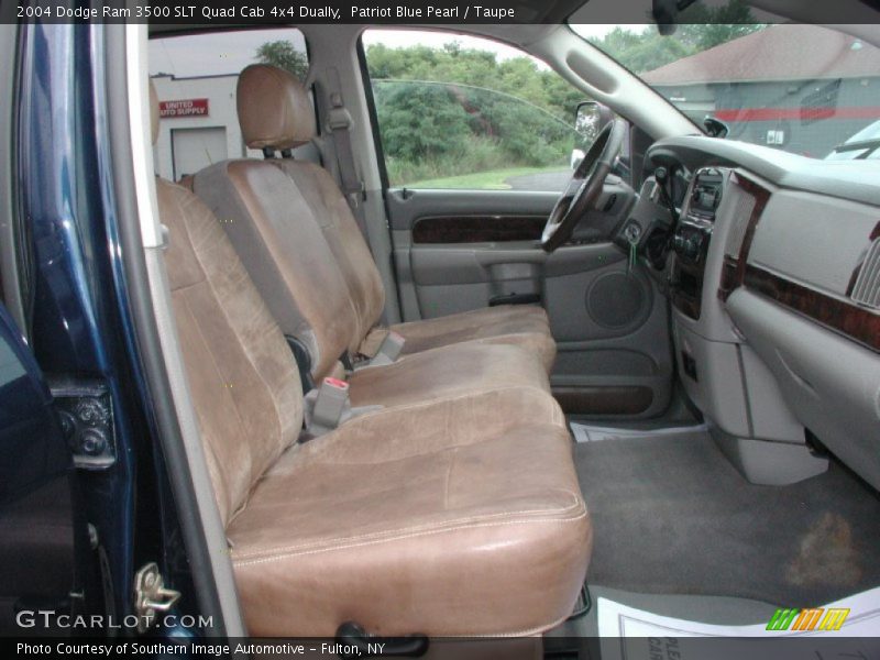 Patriot Blue Pearl / Taupe 2004 Dodge Ram 3500 SLT Quad Cab 4x4 Dually