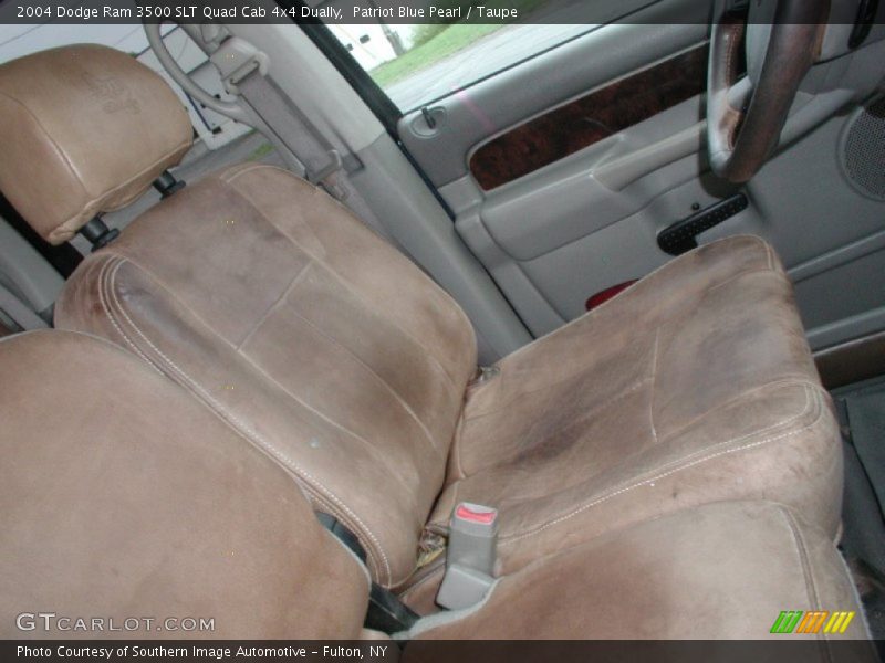 Patriot Blue Pearl / Taupe 2004 Dodge Ram 3500 SLT Quad Cab 4x4 Dually