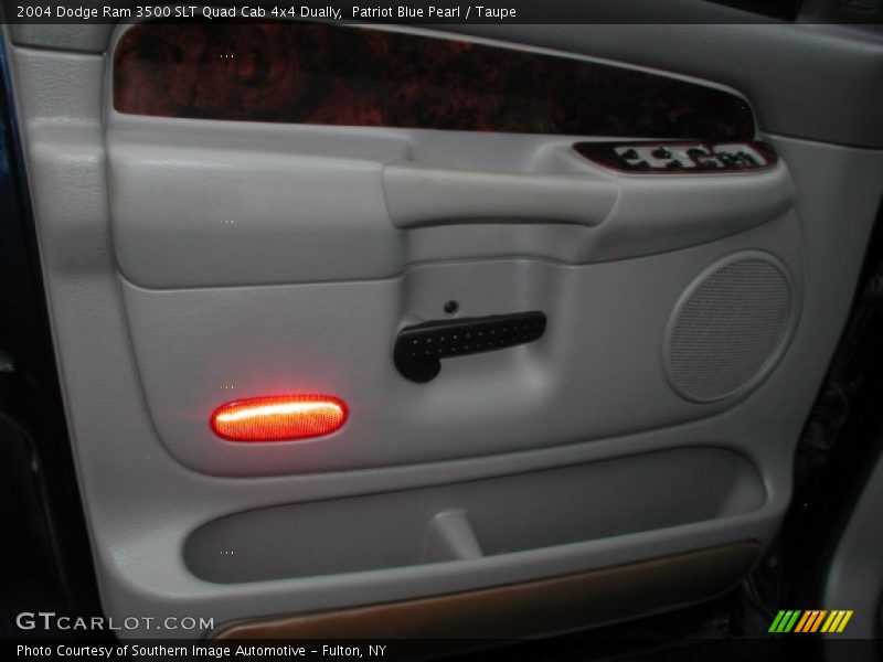 Patriot Blue Pearl / Taupe 2004 Dodge Ram 3500 SLT Quad Cab 4x4 Dually