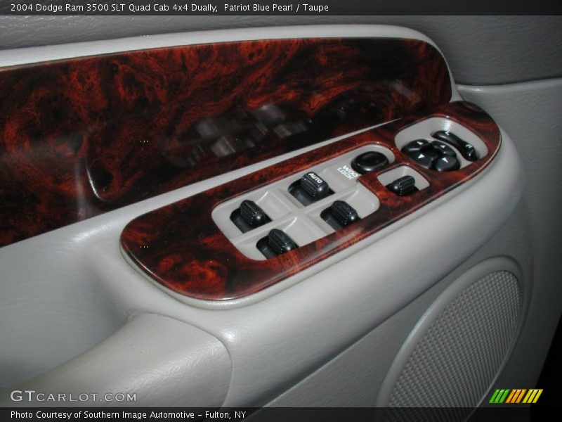 Patriot Blue Pearl / Taupe 2004 Dodge Ram 3500 SLT Quad Cab 4x4 Dually