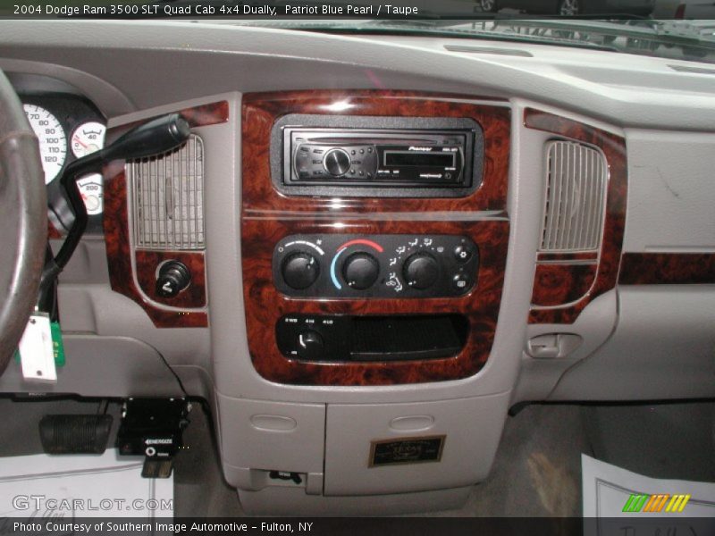 Patriot Blue Pearl / Taupe 2004 Dodge Ram 3500 SLT Quad Cab 4x4 Dually