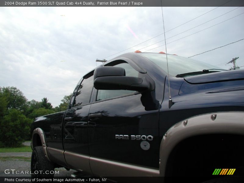 Patriot Blue Pearl / Taupe 2004 Dodge Ram 3500 SLT Quad Cab 4x4 Dually