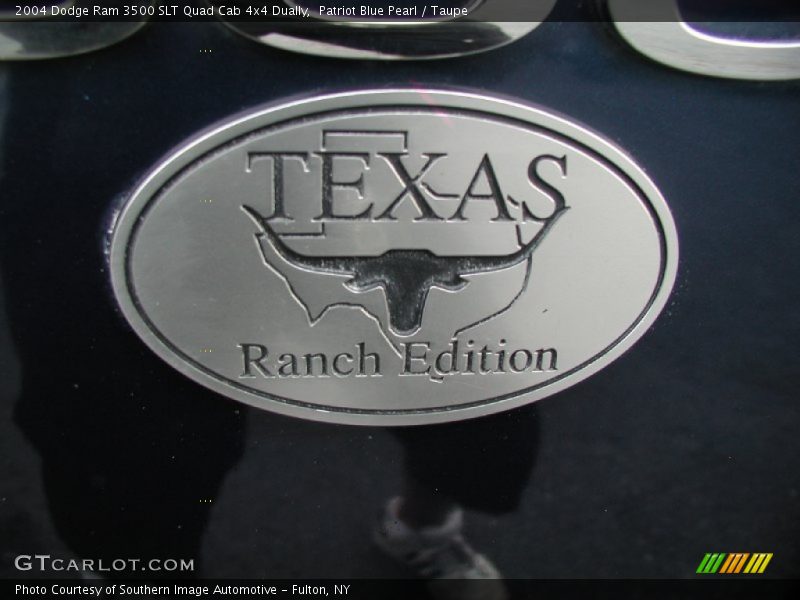 Patriot Blue Pearl / Taupe 2004 Dodge Ram 3500 SLT Quad Cab 4x4 Dually