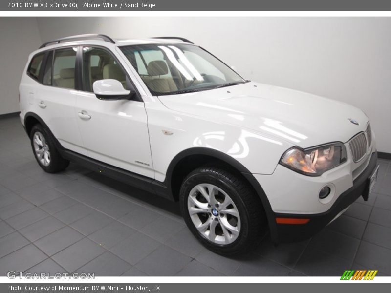 Alpine White / Sand Beige 2010 BMW X3 xDrive30i