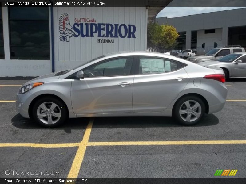 Shimmering Air Silver / Gray 2013 Hyundai Elantra GLS