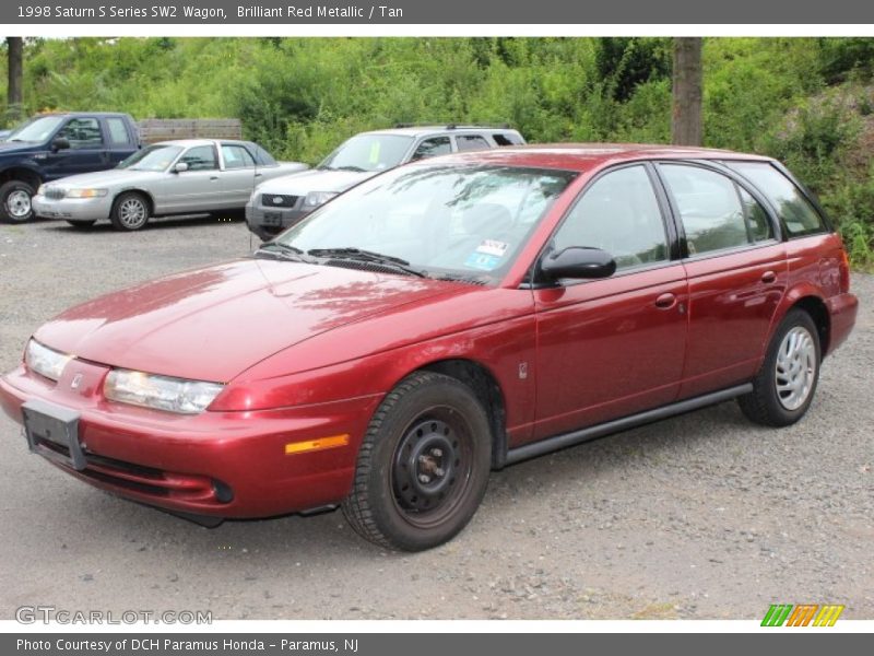 Brilliant Red Metallic / Tan 1998 Saturn S Series SW2 Wagon