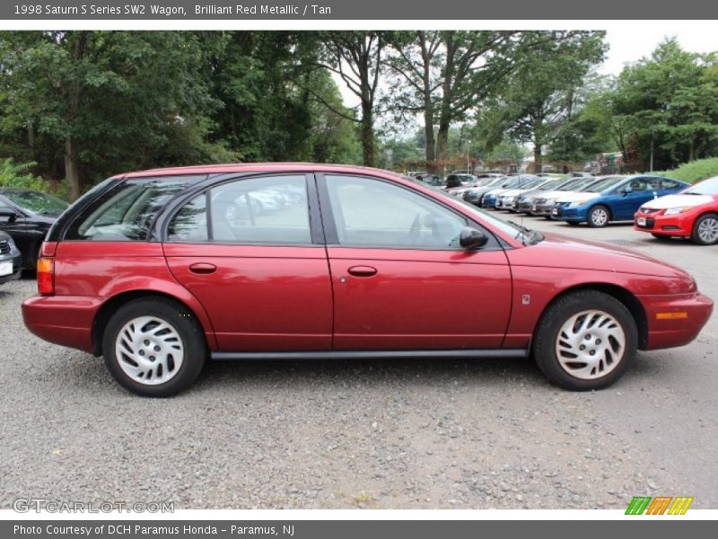 Brilliant Red Metallic / Tan 1998 Saturn S Series SW2 Wagon