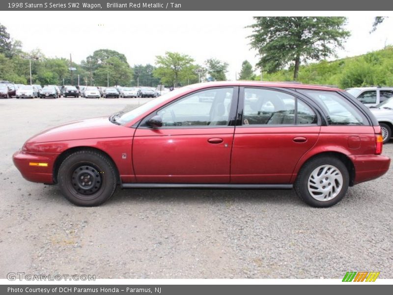 Brilliant Red Metallic / Tan 1998 Saturn S Series SW2 Wagon