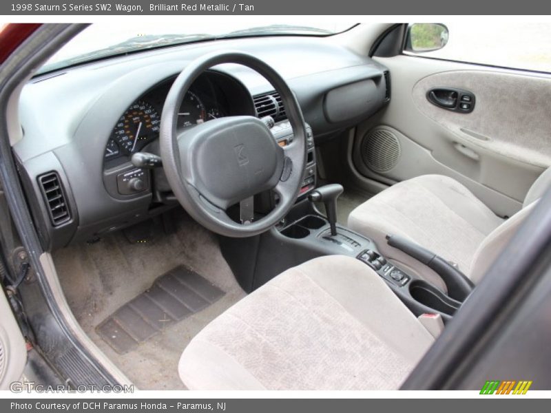 Brilliant Red Metallic / Tan 1998 Saturn S Series SW2 Wagon