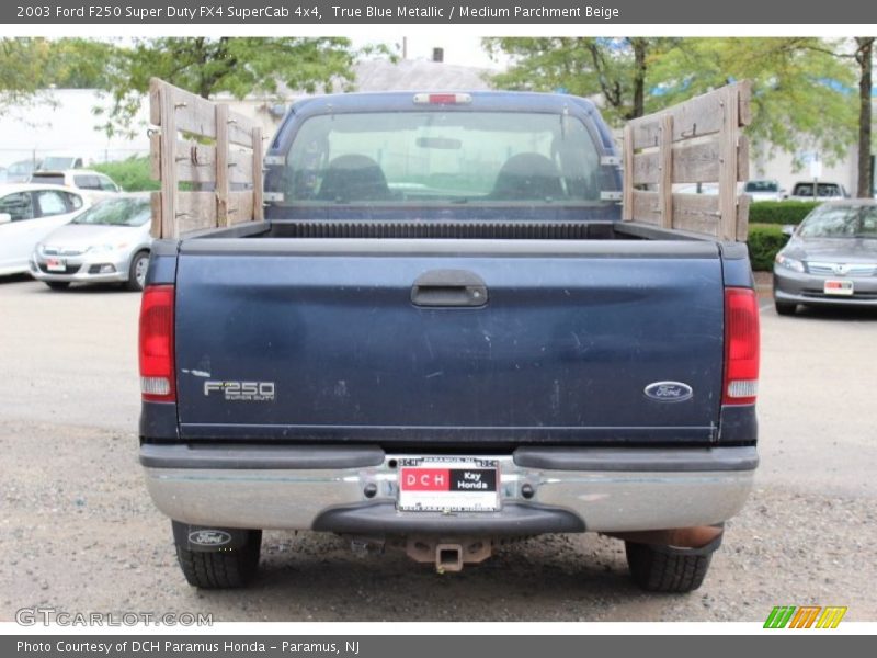 True Blue Metallic / Medium Parchment Beige 2003 Ford F250 Super Duty FX4 SuperCab 4x4