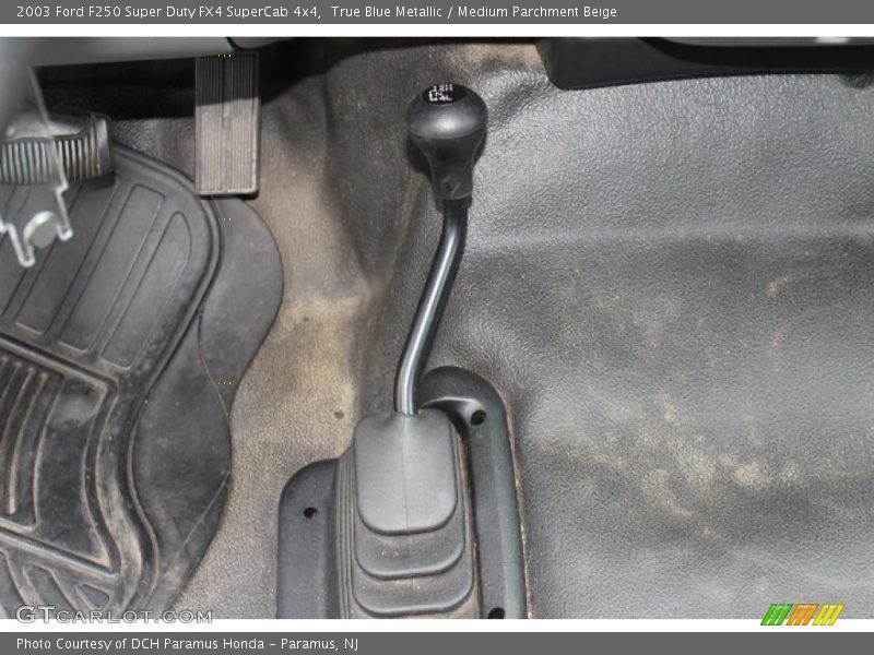 True Blue Metallic / Medium Parchment Beige 2003 Ford F250 Super Duty FX4 SuperCab 4x4