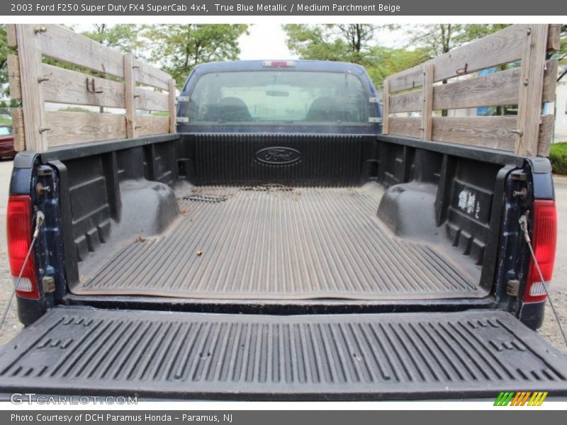 True Blue Metallic / Medium Parchment Beige 2003 Ford F250 Super Duty FX4 SuperCab 4x4
