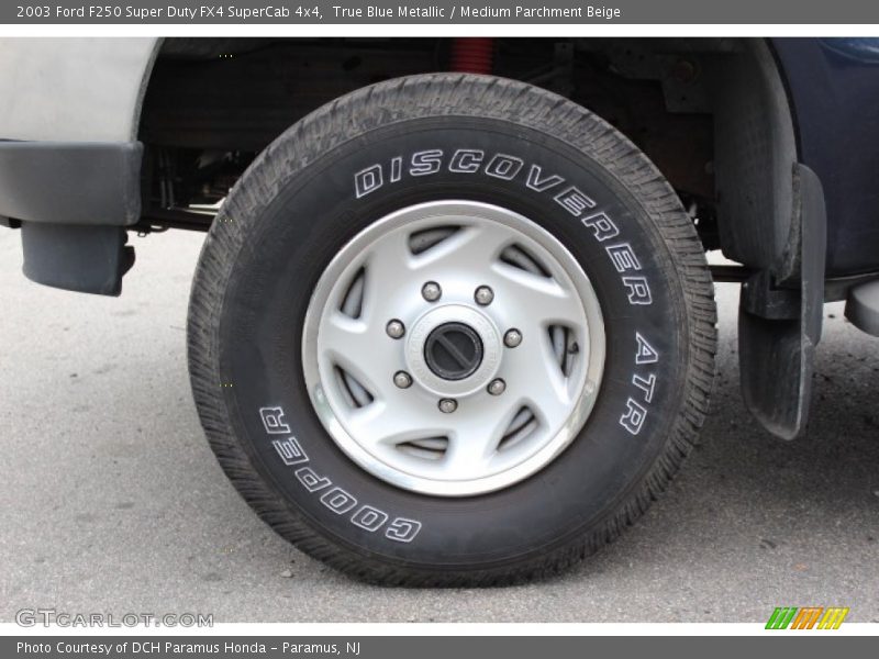 True Blue Metallic / Medium Parchment Beige 2003 Ford F250 Super Duty FX4 SuperCab 4x4