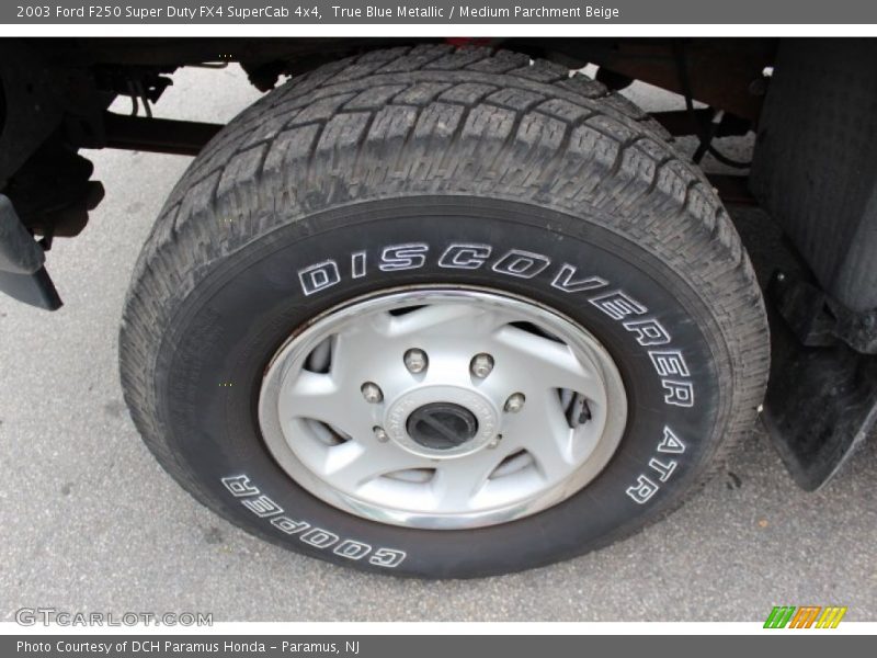 True Blue Metallic / Medium Parchment Beige 2003 Ford F250 Super Duty FX4 SuperCab 4x4