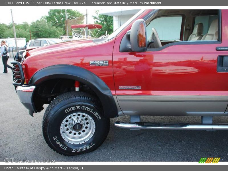 Toreador Red Metallic / Medium Parchment 2003 Ford F350 Super Duty Lariat Crew Cab 4x4