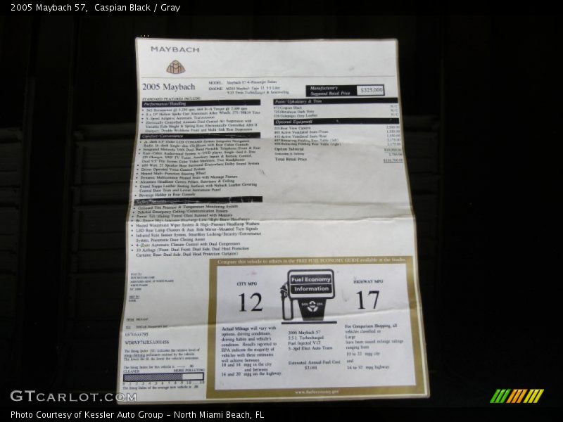  2005 57  Window Sticker