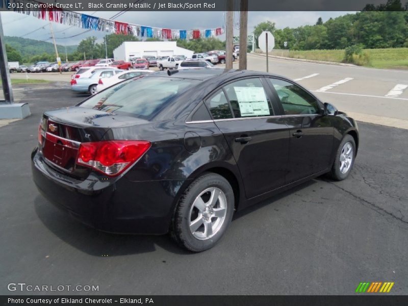 Black Granite Metallic / Jet Black/Sport Red 2012 Chevrolet Cruze LT