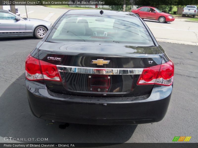 Black Granite Metallic / Jet Black/Sport Red 2012 Chevrolet Cruze LT