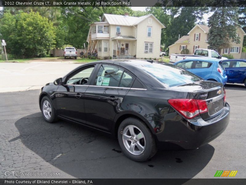 Black Granite Metallic / Jet Black/Sport Red 2012 Chevrolet Cruze LT