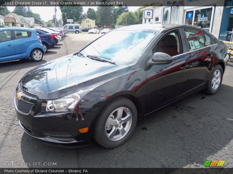 Black Granite Metallic / Jet Black/Sport Red 2012 Chevrolet Cruze LT