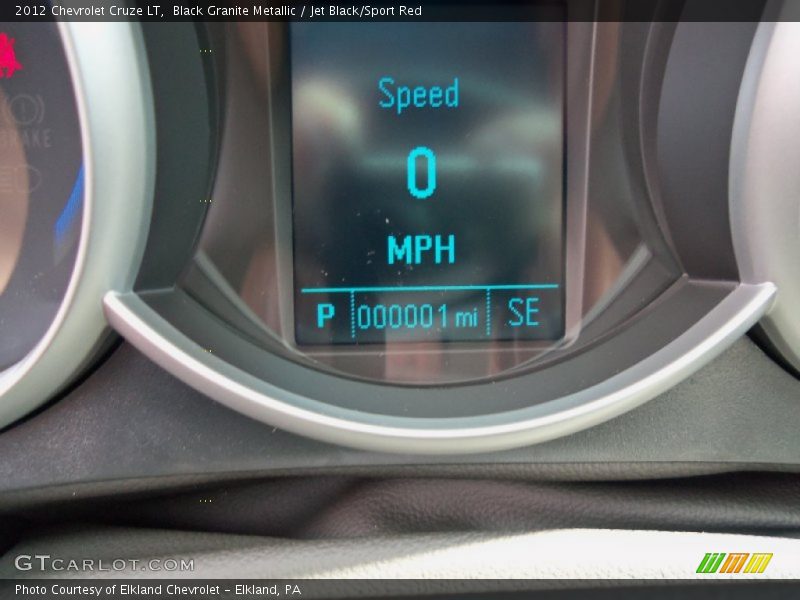 Black Granite Metallic / Jet Black/Sport Red 2012 Chevrolet Cruze LT