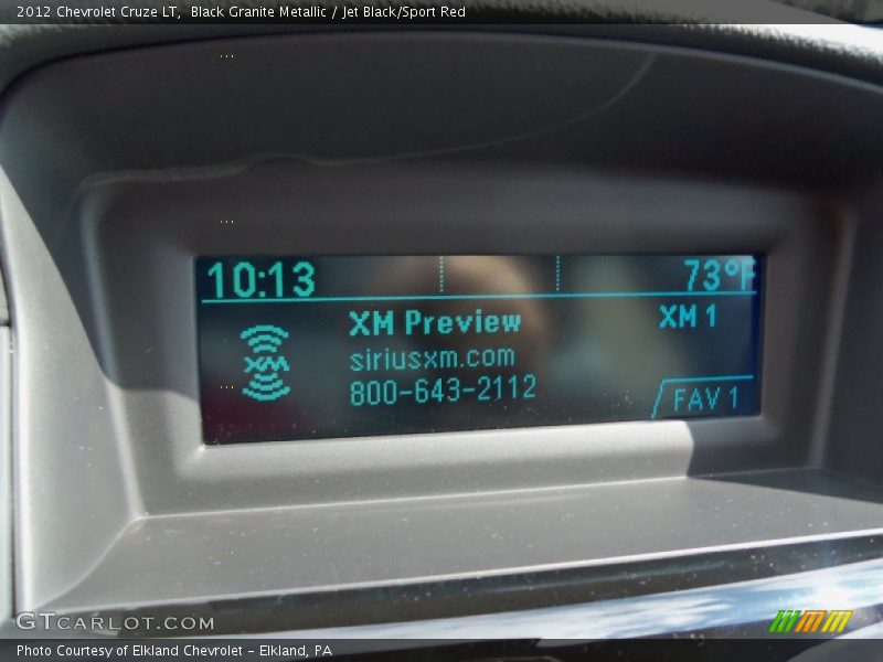 Black Granite Metallic / Jet Black/Sport Red 2012 Chevrolet Cruze LT