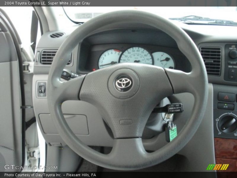 Super White / Light Gray 2004 Toyota Corolla LE