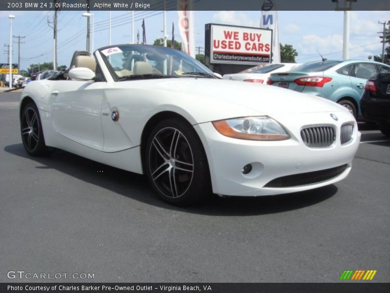 Alpine White / Beige 2003 BMW Z4 3.0i Roadster