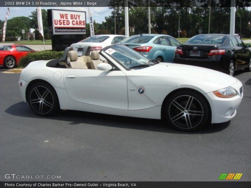 Alpine White / Beige 2003 BMW Z4 3.0i Roadster