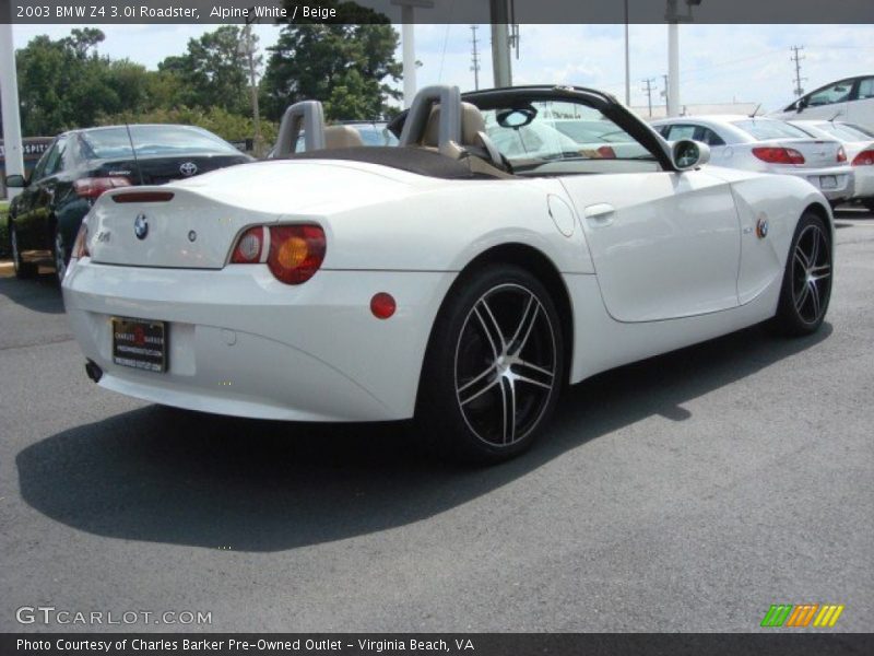 Alpine White / Beige 2003 BMW Z4 3.0i Roadster