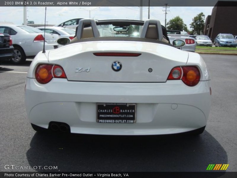 Alpine White / Beige 2003 BMW Z4 3.0i Roadster