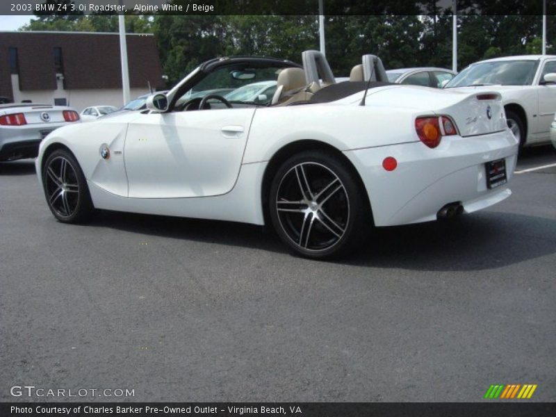 Alpine White / Beige 2003 BMW Z4 3.0i Roadster