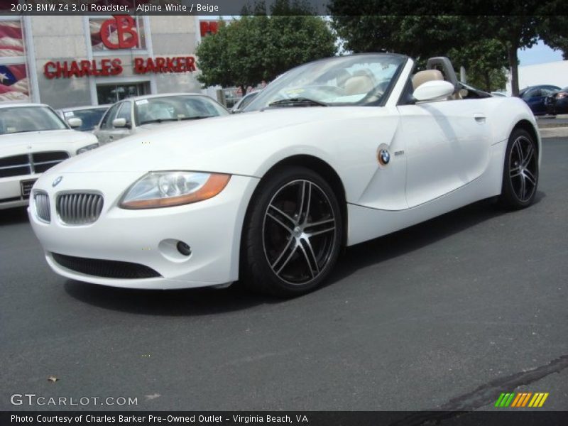 Alpine White / Beige 2003 BMW Z4 3.0i Roadster