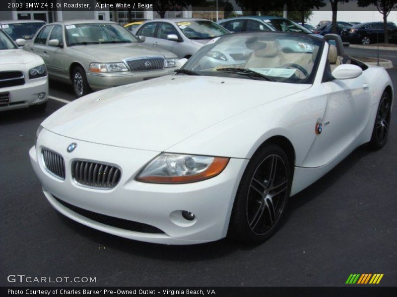 Alpine White / Beige 2003 BMW Z4 3.0i Roadster