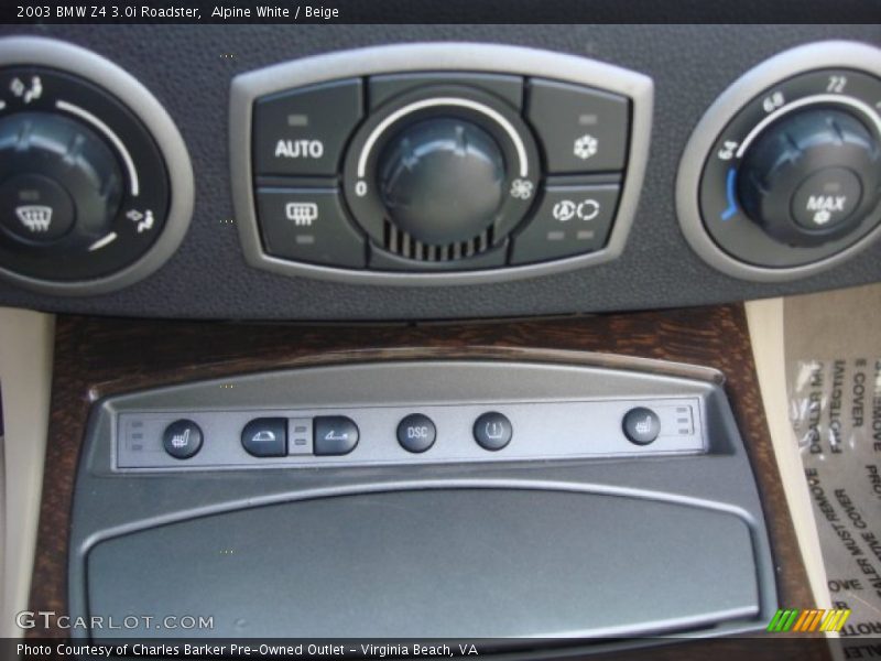 Controls of 2003 Z4 3.0i Roadster