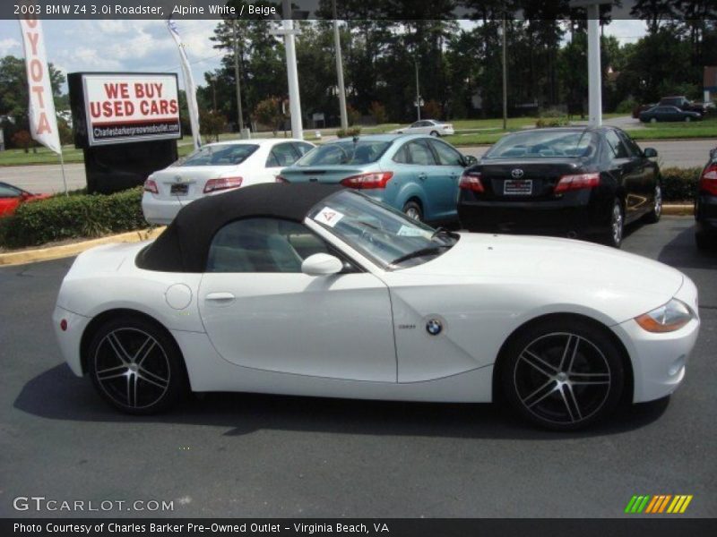 Alpine White / Beige 2003 BMW Z4 3.0i Roadster