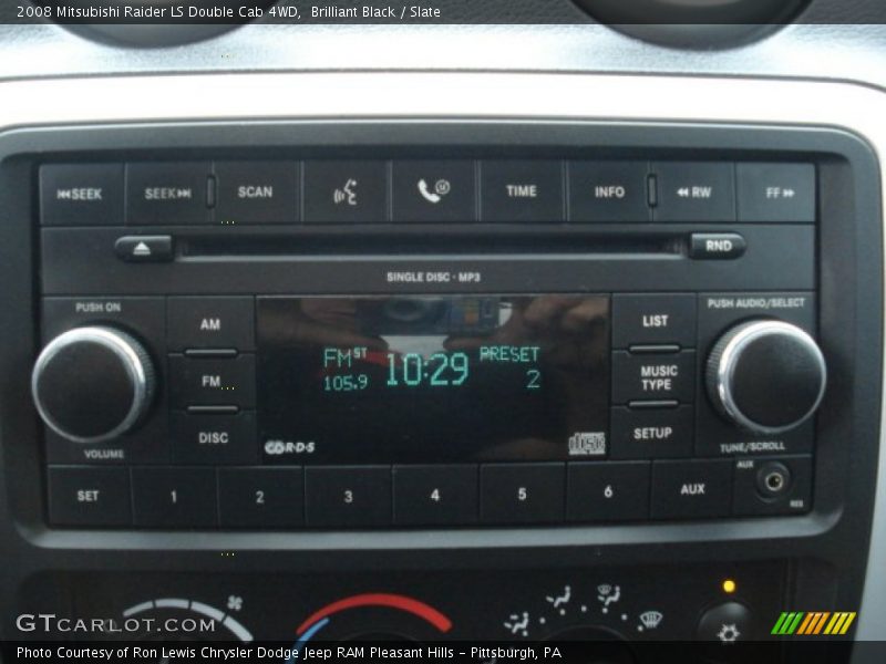 Brilliant Black / Slate 2008 Mitsubishi Raider LS Double Cab 4WD