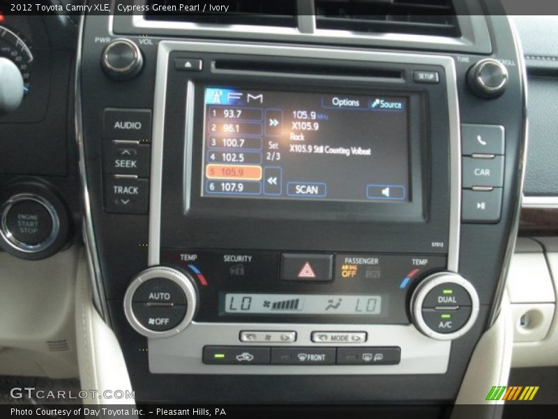 Cypress Green Pearl / Ivory 2012 Toyota Camry XLE