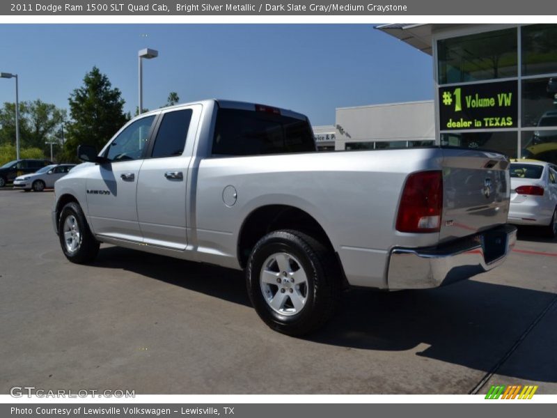 Bright Silver Metallic / Dark Slate Gray/Medium Graystone 2011 Dodge Ram 1500 SLT Quad Cab
