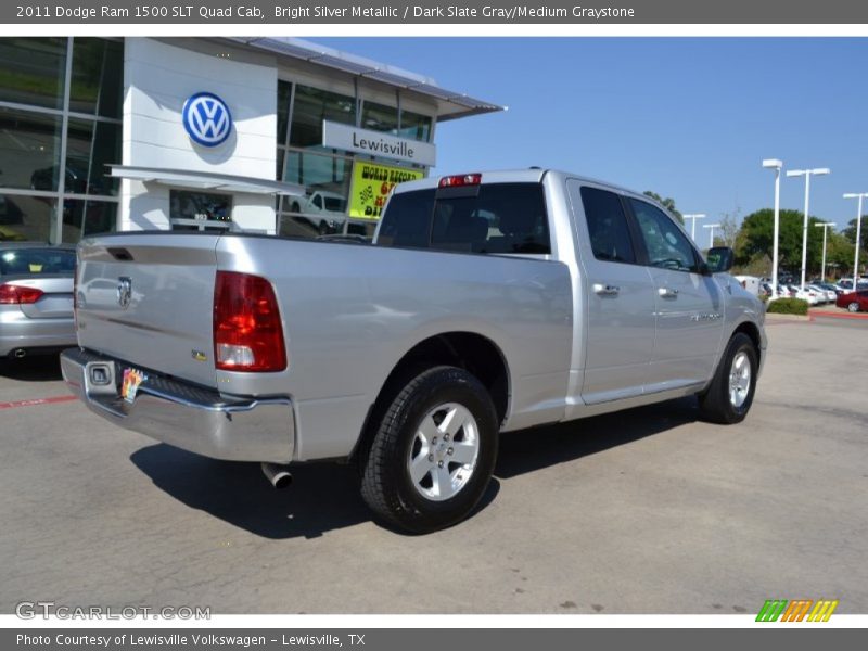 Bright Silver Metallic / Dark Slate Gray/Medium Graystone 2011 Dodge Ram 1500 SLT Quad Cab