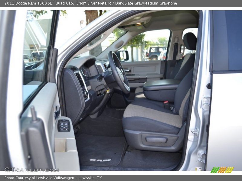 Bright Silver Metallic / Dark Slate Gray/Medium Graystone 2011 Dodge Ram 1500 SLT Quad Cab