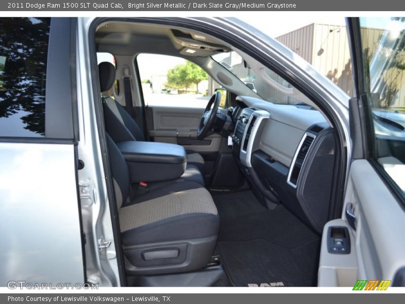 Bright Silver Metallic / Dark Slate Gray/Medium Graystone 2011 Dodge Ram 1500 SLT Quad Cab